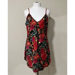 Vintage 90’s Pollinaise Size Medium Floral Print Short Slip Nighty Lingerie